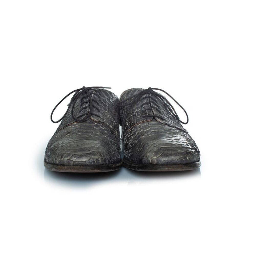 Maison Margiela Python Lace Up Shoes In Grey - image 5